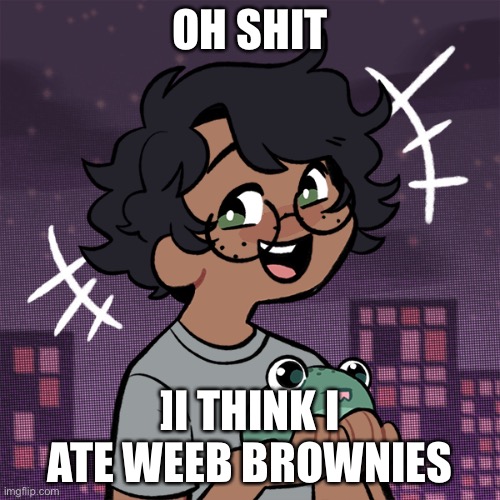 Ram3n picrew | OH SHIT; ]I THINK I ATE WEEB BROWNIES | image tagged in ram3n picrew | made w/ Imgflip meme maker