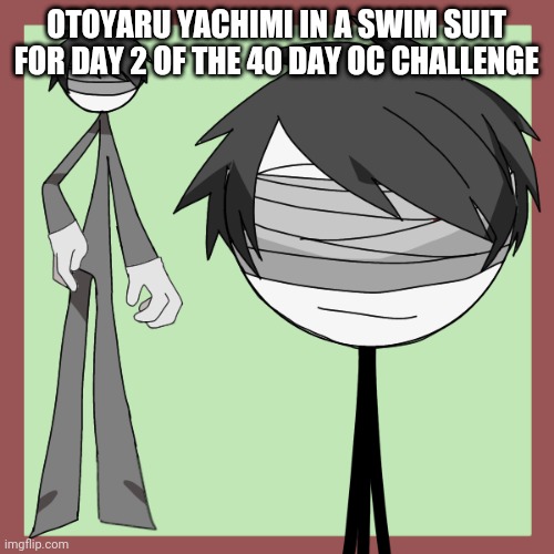  OTOYARU YACHIMI IN A SWIM SUIT FOR DAY 2 OF THE 40 DAY OC CHALLENGE | made w/ Imgflip meme maker