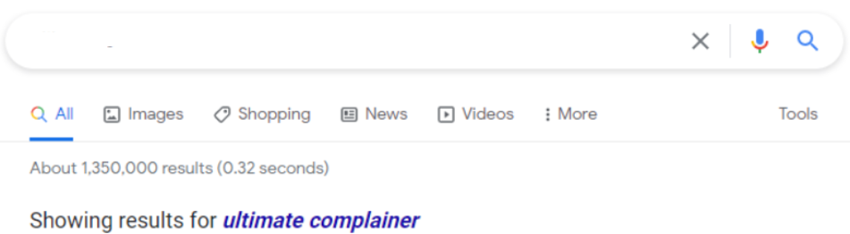 Google ultimate complainer Blank Meme Template