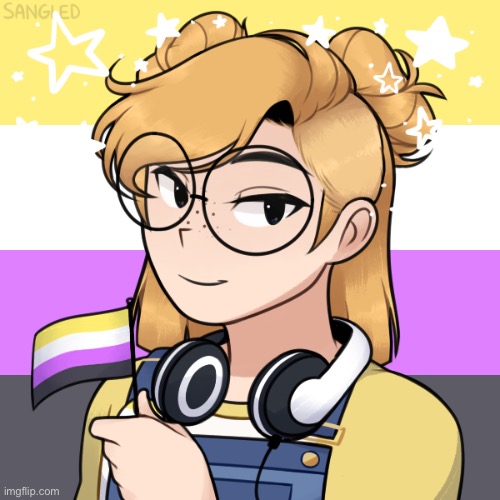 Happy Pride! Here’s my nonbinary Picrew OC! | image tagged in nb,be queer instill fear | made w/ Imgflip meme maker
