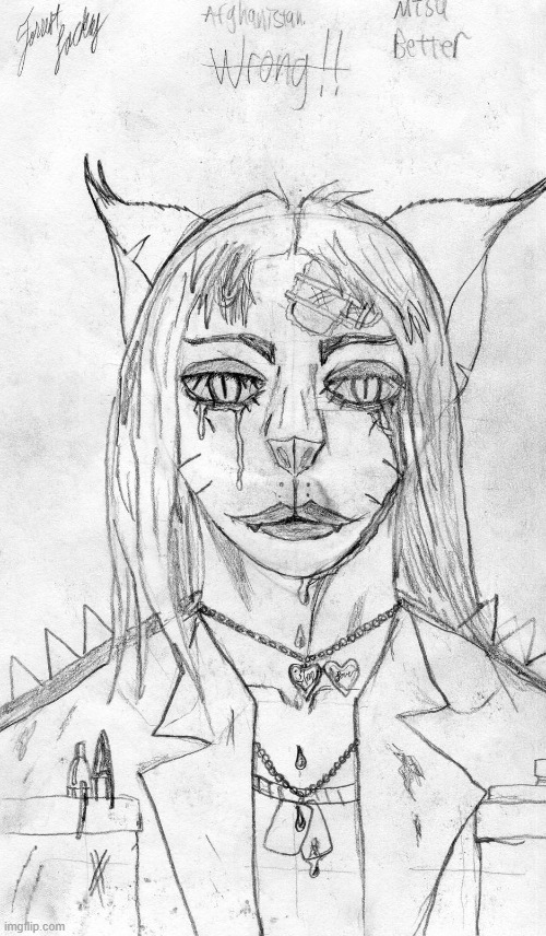 Zakat (Kathryn Mercado) depressed. Been a rough day for the Neko E. Wampus. | image tagged in anthro,furry,original character,hybrid,super hero,cougar | made w/ Imgflip meme maker