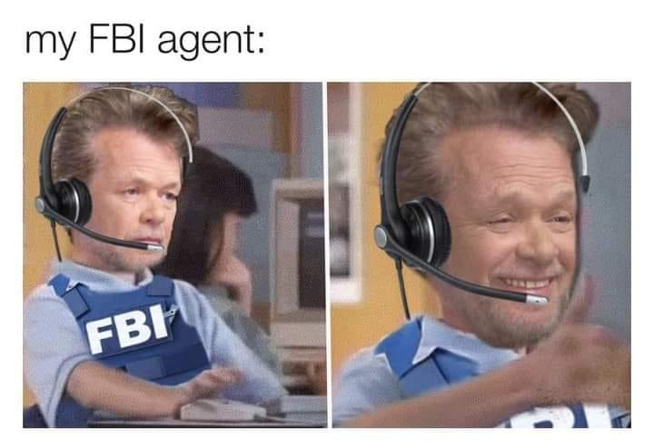 My FBI agent Blank Meme Template