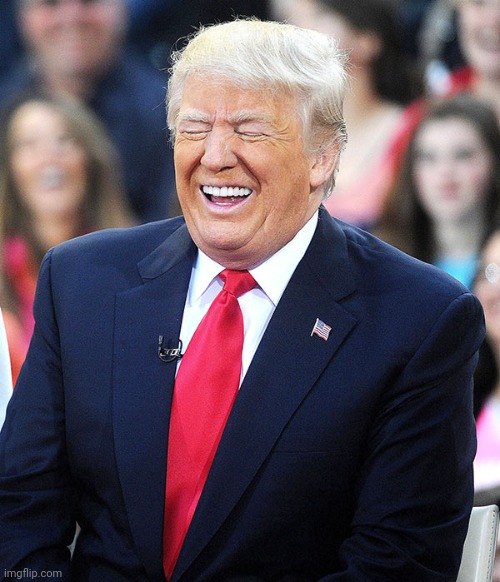 trump laughing | image tagged in trump laughing | made w/ Imgflip meme maker