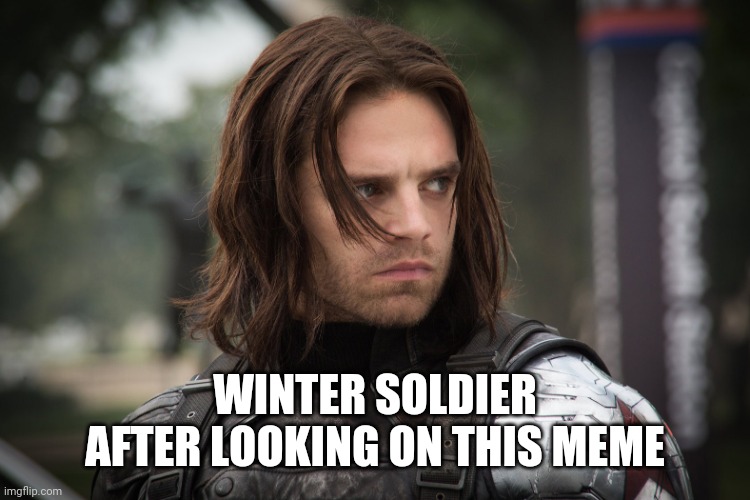 Winter Soldier | WINTER SOLDIER AFTER LOOKING ON THIS MEME | image tagged in winter soldier | made w/ Imgflip meme maker