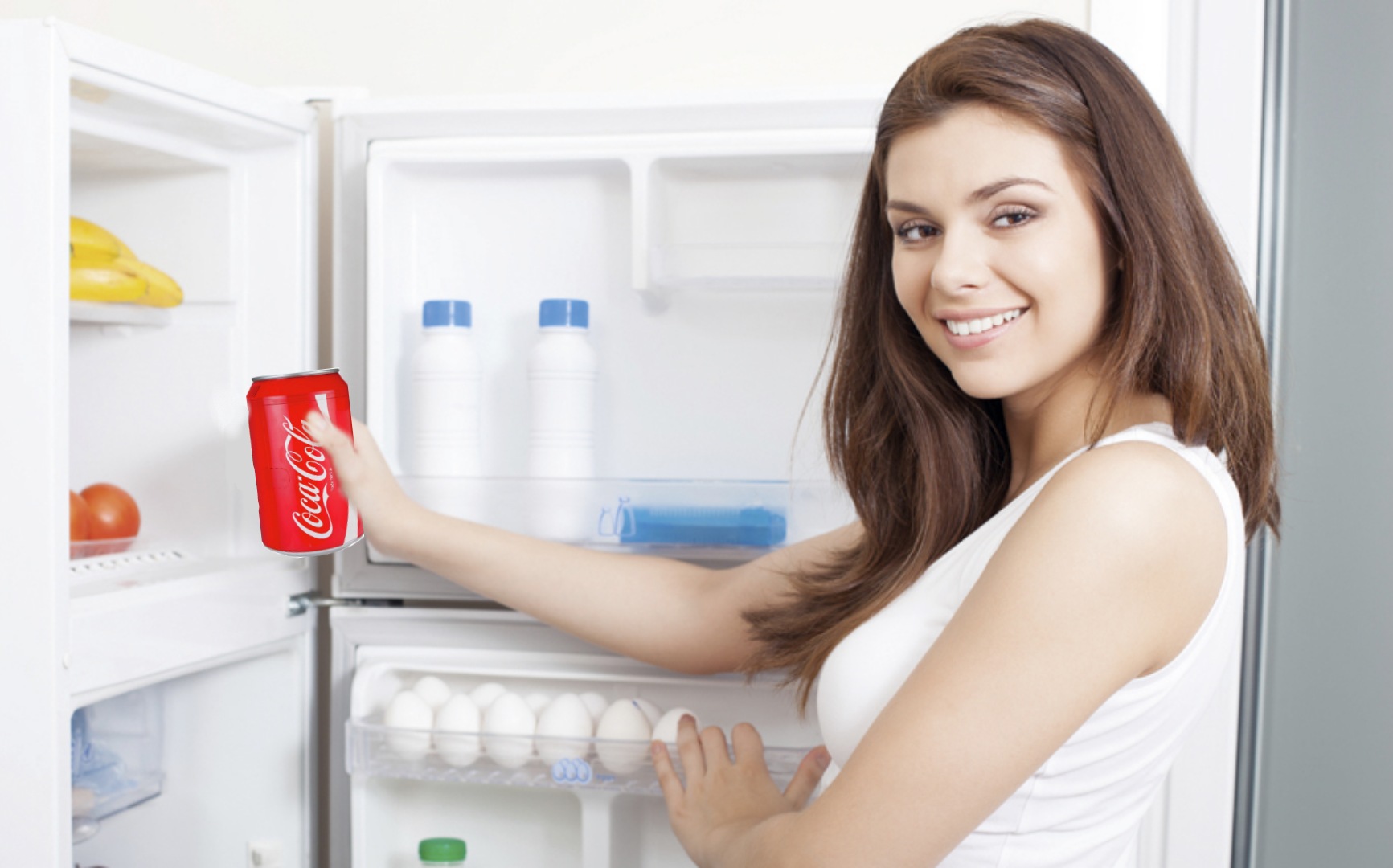 High Quality Coke from fridge Blank Meme Template