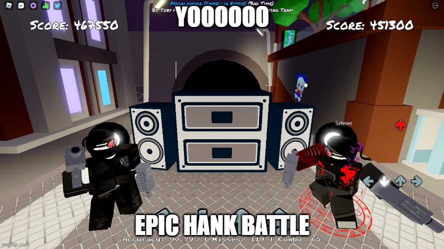epic | YOOOOOO; EPIC HANK BATTLE | image tagged in madness | made w/ Imgflip meme maker