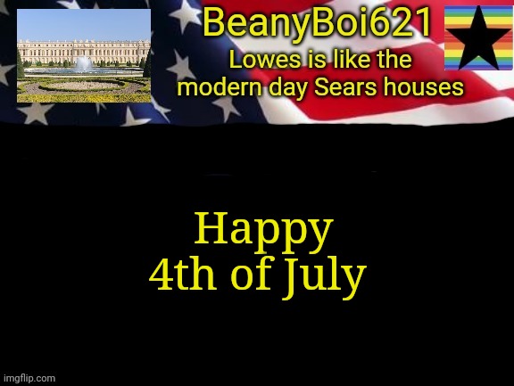 American beany | Happy 4th of July | image tagged in american beany | made w/ Imgflip meme maker