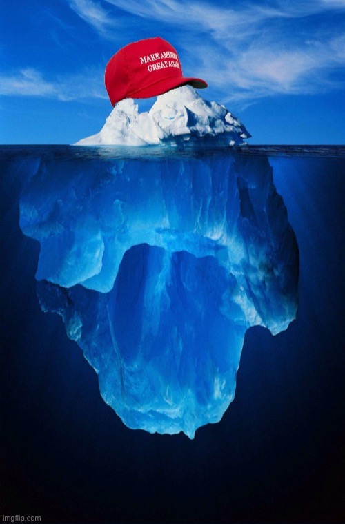 MAGA Iceberg | image tagged in maga iceberg | made w/ Imgflip meme maker