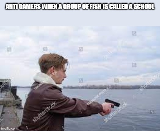 ANTI GAMERS WHEN A GROUP OF FISH IS CALLED A SCHOOL | made w/ Imgflip meme maker