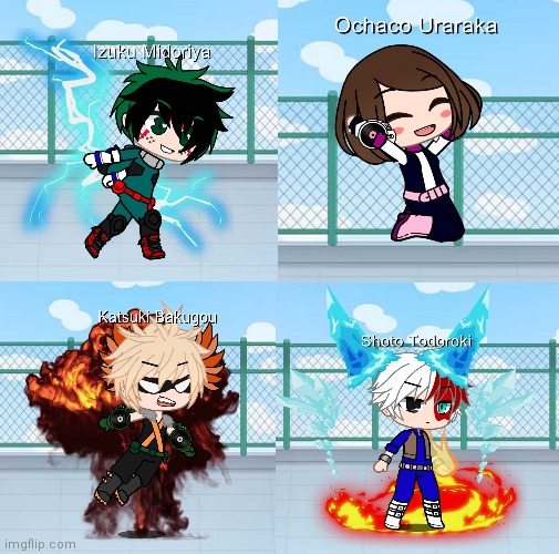 I made Uraraka in her dress from Two Heroes in Gacha Club!