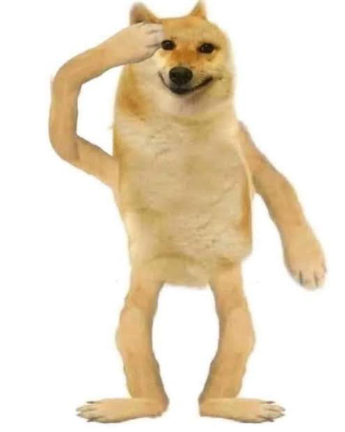 High Quality Doge saluting Blank Meme Template