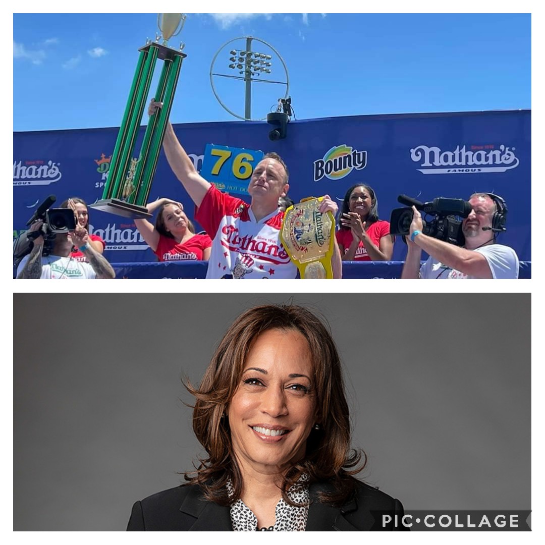 Joey Chestnut Kamala Harris Blank Meme Template