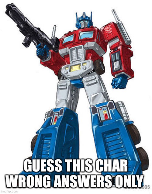 GUESS THIS CHAR WRONG ANSWERS ONLY | made w/ Imgflip meme maker
