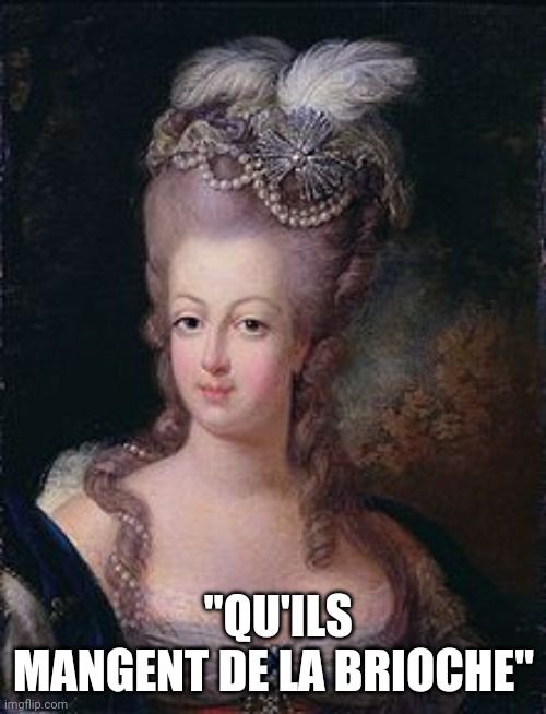 "QU'ILS MANGENT DE LA BRIOCHE" | made w/ Imgflip meme maker