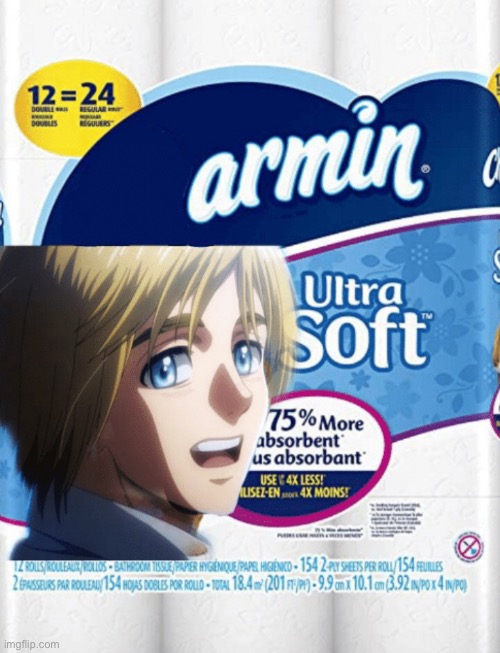 Armin ultra soft | image tagged in aot,anime,anime meme,memes,weeb,animeme | made w/ Imgflip meme maker