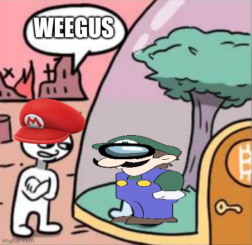 W E E G U S | WEEGUS | image tagged in amogus,super mario,weegee,sus | made w/ Imgflip meme maker