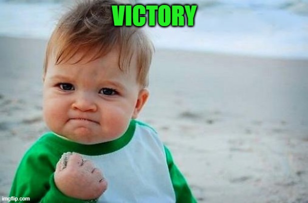Victory Baby | VICTORY | image tagged in victory baby | made w/ Imgflip meme maker