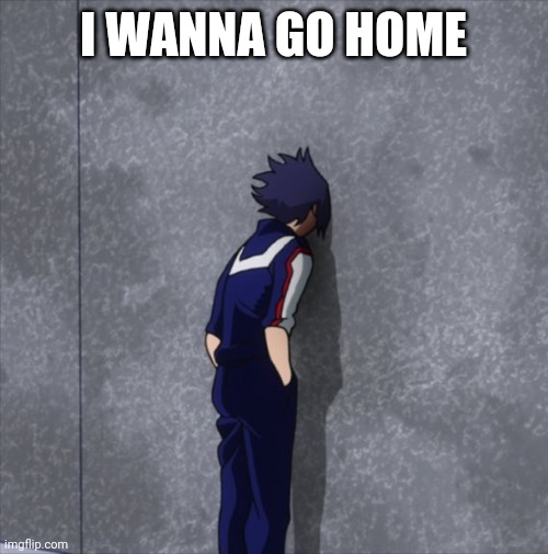 I WANNA GO HOME | image tagged in tamaki hiding | made w/ Imgflip meme maker