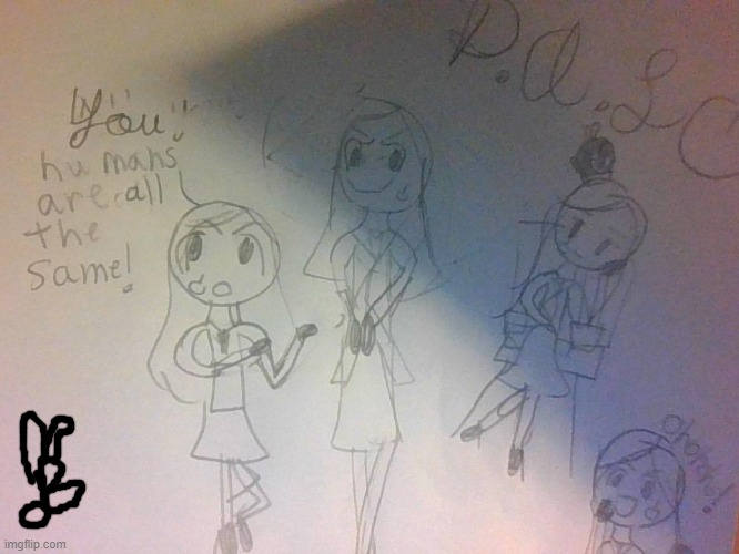 I re-watched the Mitchells movie with my sister today so here. (I'm almost 14 and my drawing's are still crap -_-) | made w/ Imgflip meme maker