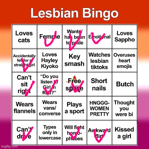 It ain’t much but it’s something | image tagged in lesbian bingo,demisexual_sponge | made w/ Imgflip meme maker