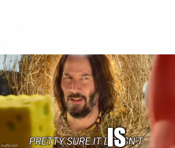 im pretty sure it doesnt | IS | image tagged in im pretty sure it doesnt | made w/ Imgflip meme maker