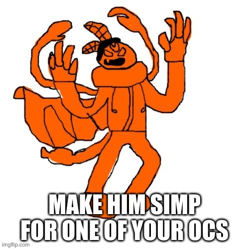 because pain | MAKE HIM SIMP FOR ONE OF YOUR OCS | image tagged in ubercharged carlos | made w/ Imgflip meme maker