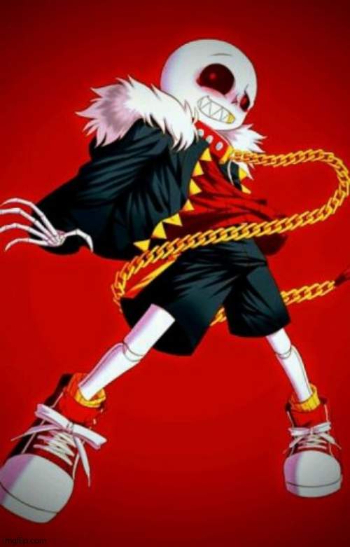 UnderFell Sans But Gay | image tagged in underfell sans but gay | made w/ Imgflip meme maker