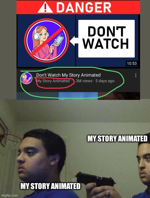 This is title | MY STORY ANIMATED; MY STORY ANIMATED | image tagged in guy shoots himself | made w/ Imgflip meme maker