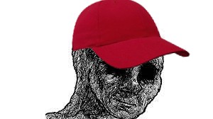 Dead inside Wojak w/ Hat Blank Meme Template