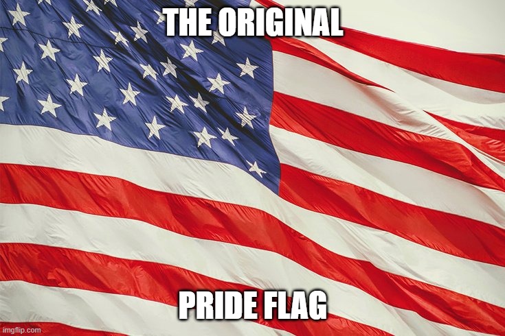 america | THE ORIGINAL; PRIDE FLAG | image tagged in usa | made w/ Imgflip meme maker