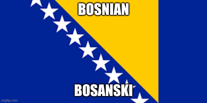 BOSNIAN; BOSANSKI | made w/ Imgflip meme maker