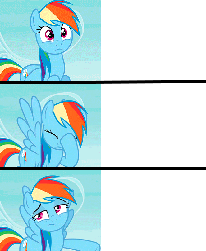 High Quality Rainbow Dash (Anyway) Blank Meme Template