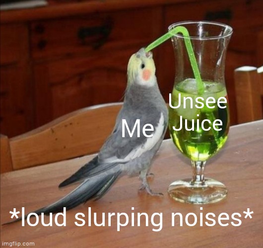 DIY Unsee Juice Meme | Me Unsee Juice *loud slurping noises* | image tagged in diy unsee juice meme | made w/ Imgflip meme maker