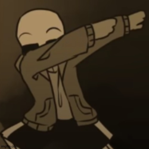 Sans dab | image tagged in sans dab | made w/ Imgflip meme maker