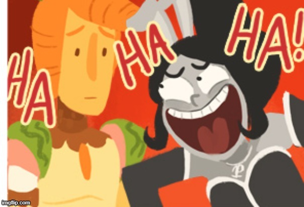 Princess Piano laughing at Sir Carrot | image tagged in princess piano laughing at sir carrot | made w/ Imgflip meme maker