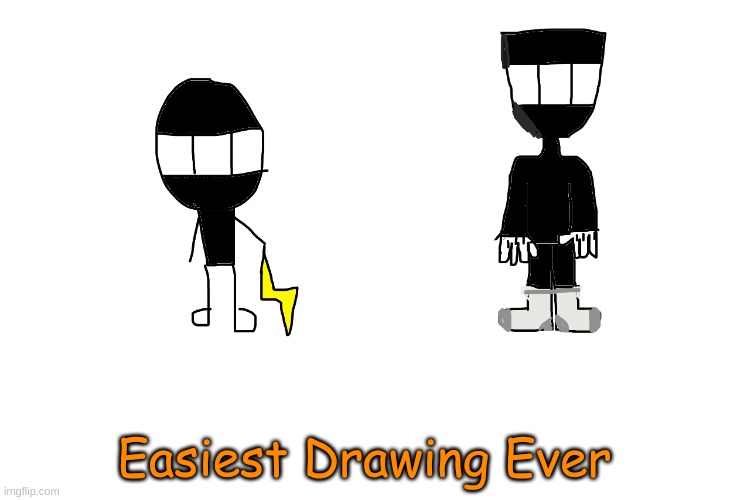 Super Ninja is his name |  Easiest Drawing Ever | image tagged in drawing,ninja | made w/ Imgflip meme maker