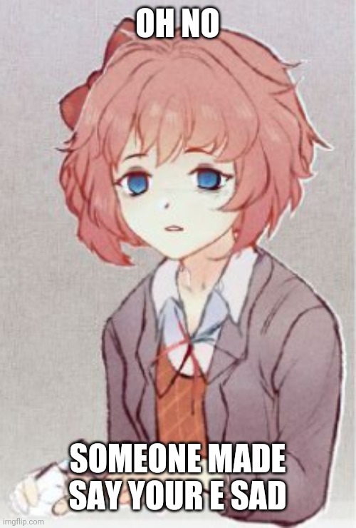 OH NO; SOMEONE MADE SAY YOUR E SAD | made w/ Imgflip meme maker