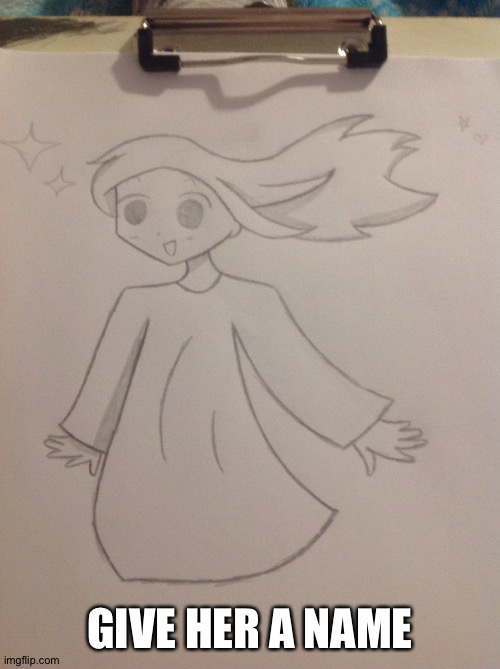 Female ghost with a galaxy theme | GIVE HER A NAME | made w/ Imgflip meme maker