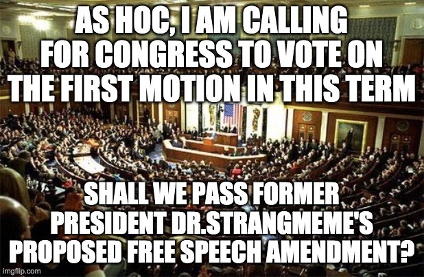 Since this is a proposed Constitutional amendment, I believe a supermajority of 10 votes is required. | image tagged in memes,politics,congress | made w/ Imgflip meme maker
