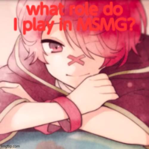 what role do I play in MSMG? | image tagged in smug boy | made w/ Imgflip meme maker