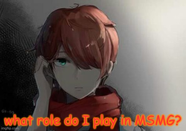 what role do I play in MSMG? | made w/ Imgflip meme maker