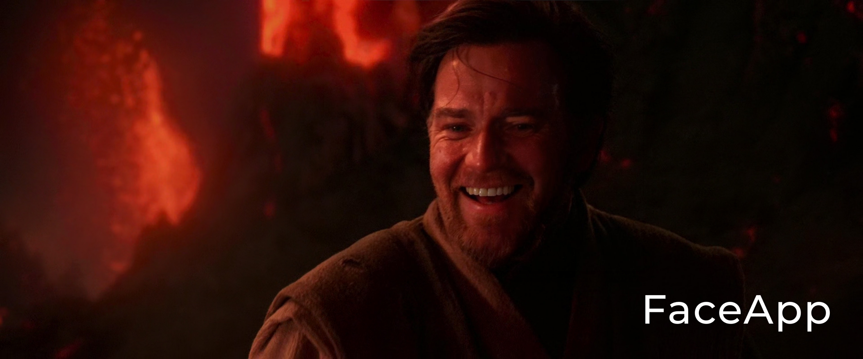 Obi Wan Kenobi on Mustafar  #2 Blank Meme Template