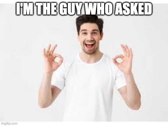 I'M THE GUY WHO ASKED | made w/ Imgflip meme maker