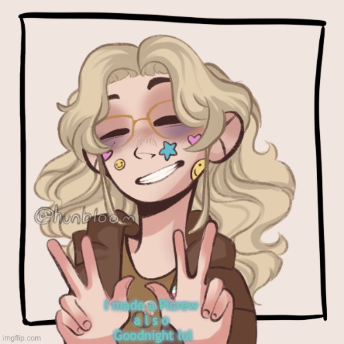 Suga’s Picrew thing :D | I made a Picrew 
a l s o 
Goodnight lol | image tagged in suga s picrew thing d | made w/ Imgflip meme maker