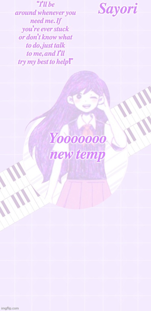 Sayori's Mari Temp | 𝒀𝒐𝒐𝒐𝒐𝒐𝒐𝒐 𝒏𝒆𝒘 𝒕𝒆𝒎𝒑 | image tagged in sayori's mari temp | made w/ Imgflip meme maker