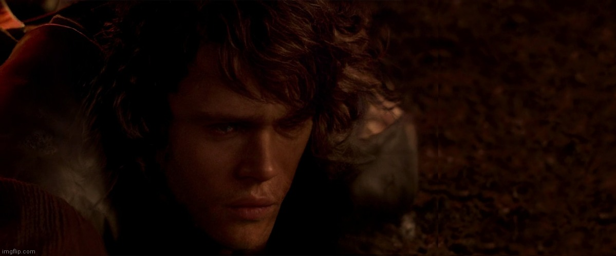 High Quality Anakin on Mustafar #3 thinking Blank Meme Template