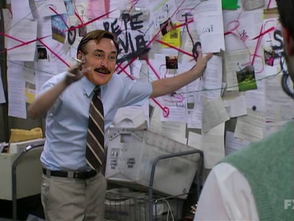 High Quality Mike Lindell Conspiracy Blank Meme Template