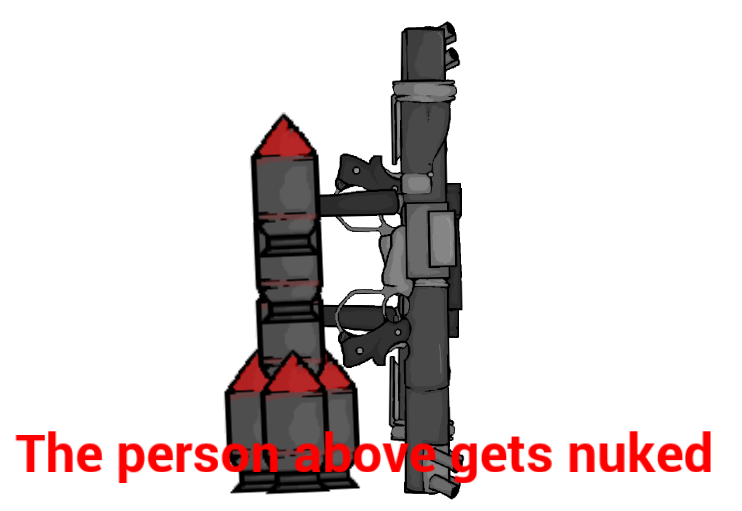 The person above gets nuked Blank Meme Template
