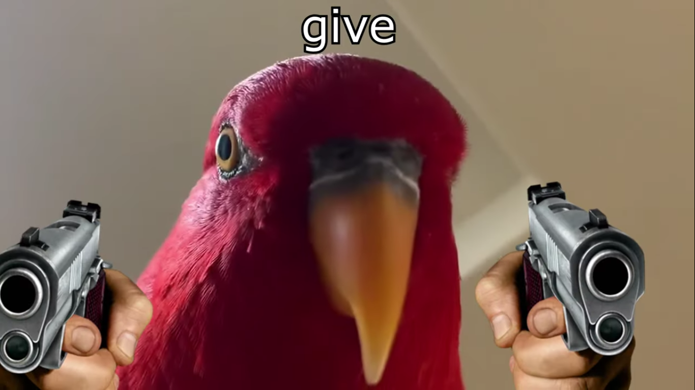 Red Bird Blank Meme Template