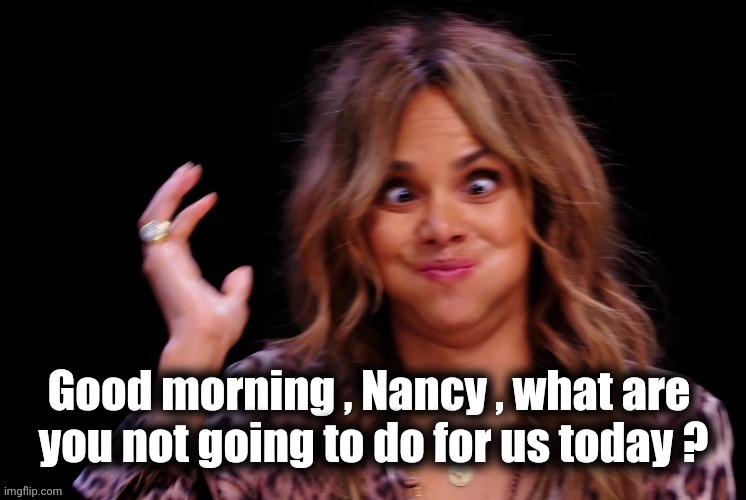 Boof ! | Good morning , Nancy , what are 
you not going to do for us today ? | image tagged in boof | made w/ Imgflip meme maker